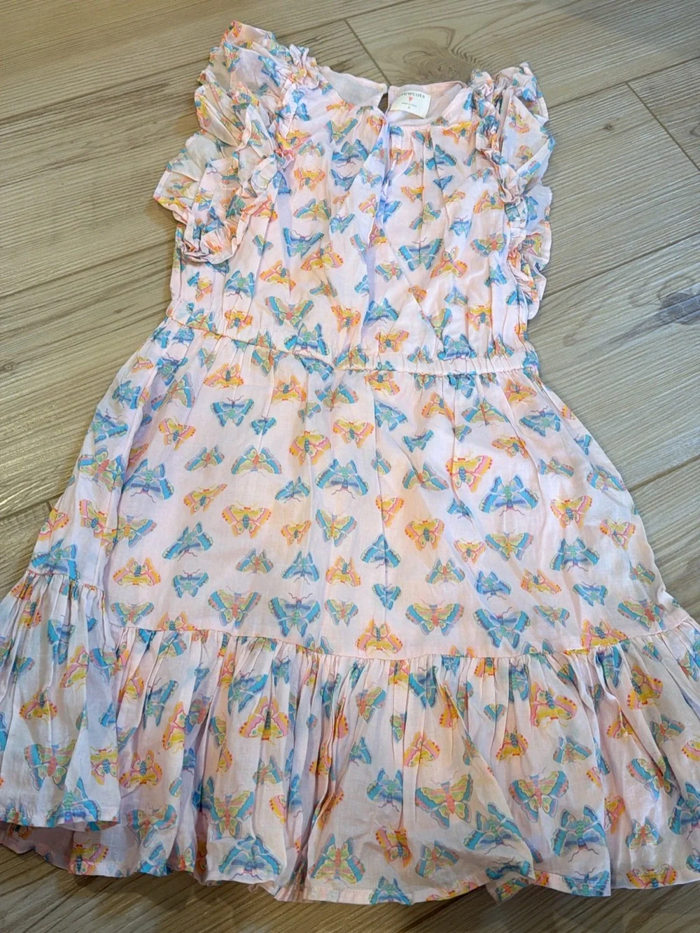 Crewcuts Light Pink Butterfly Ruffle Dress